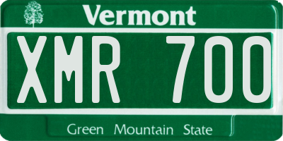 VT license plate XMR700