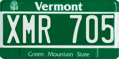 VT license plate XMR705