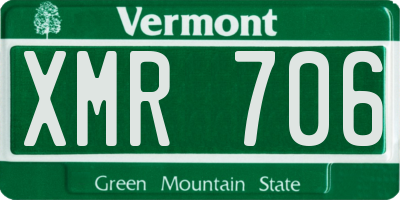 VT license plate XMR706