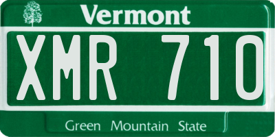 VT license plate XMR710