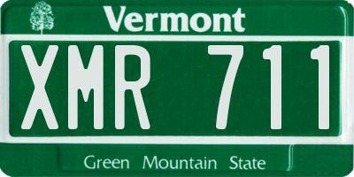 VT license plate XMR711