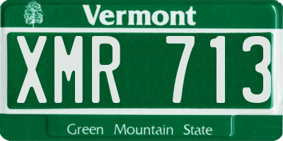 VT license plate XMR713
