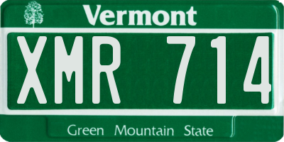 VT license plate XMR714