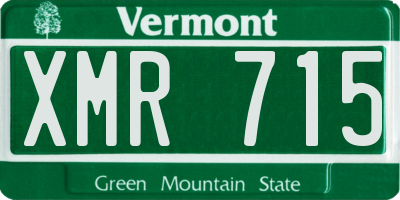 VT license plate XMR715