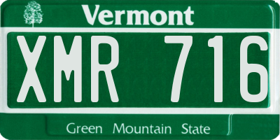 VT license plate XMR716