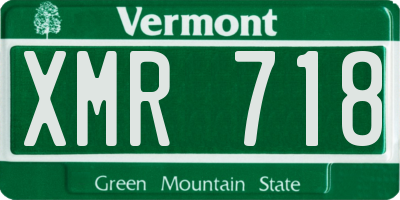 VT license plate XMR718