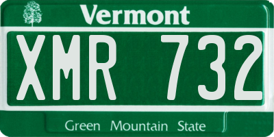 VT license plate XMR732