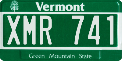 VT license plate XMR741