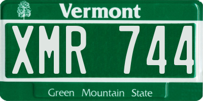 VT license plate XMR744