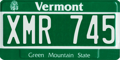 VT license plate XMR745