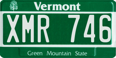 VT license plate XMR746