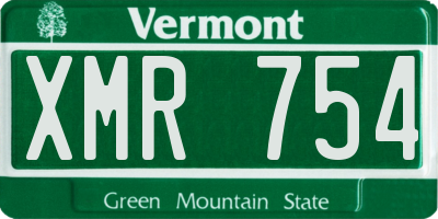 VT license plate XMR754