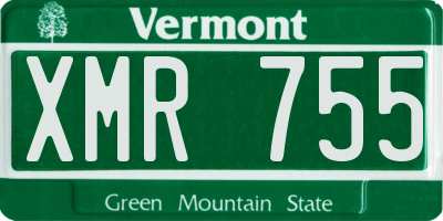 VT license plate XMR755