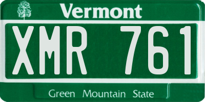 VT license plate XMR761