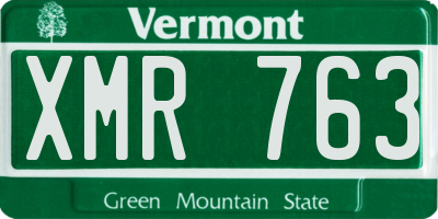 VT license plate XMR763