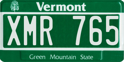 VT license plate XMR765