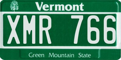 VT license plate XMR766