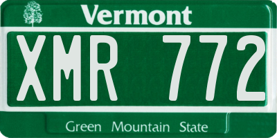 VT license plate XMR772