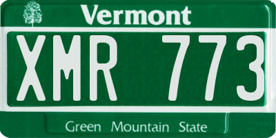 VT license plate XMR773