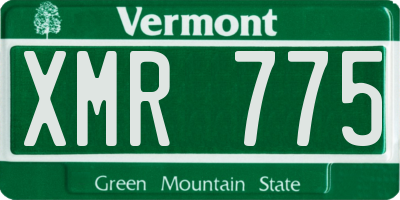 VT license plate XMR775