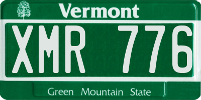 VT license plate XMR776