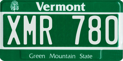 VT license plate XMR780