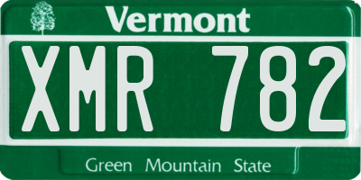 VT license plate XMR782