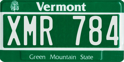 VT license plate XMR784