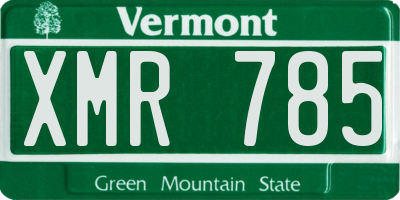 VT license plate XMR785