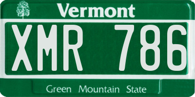 VT license plate XMR786