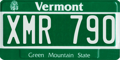 VT license plate XMR790