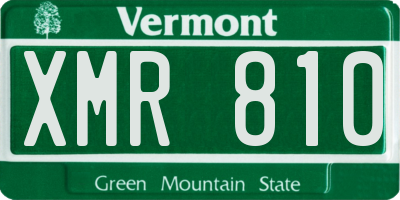 VT license plate XMR810