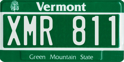 VT license plate XMR811