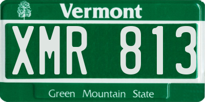VT license plate XMR813