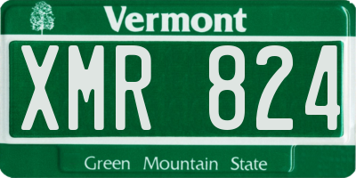 VT license plate XMR824