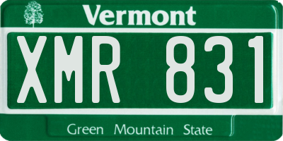 VT license plate XMR831