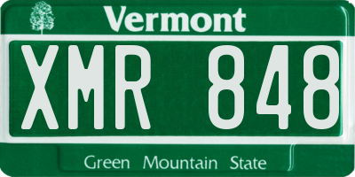 VT license plate XMR848