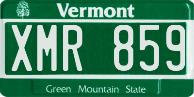 VT license plate XMR859