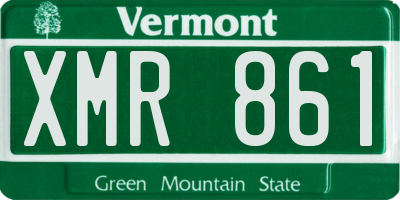 VT license plate XMR861