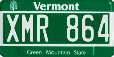 VT license plate XMR864
