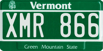 VT license plate XMR866