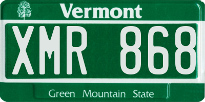 VT license plate XMR868