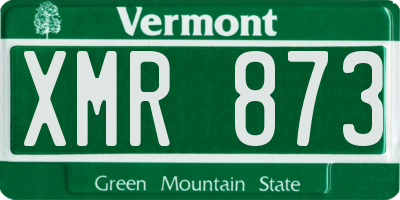 VT license plate XMR873