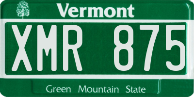 VT license plate XMR875