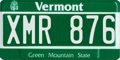 VT license plate XMR876