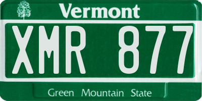 VT license plate XMR877