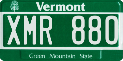 VT license plate XMR880