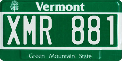 VT license plate XMR881