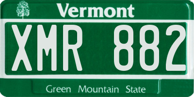 VT license plate XMR882