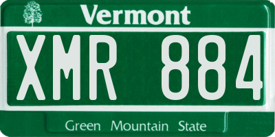 VT license plate XMR884